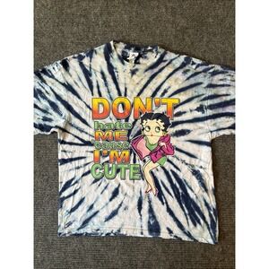 Y2K Betty Boop Tie Dye Don't Hate Me Cause I'm Cute Tshirt Graphic Hippie Grunge